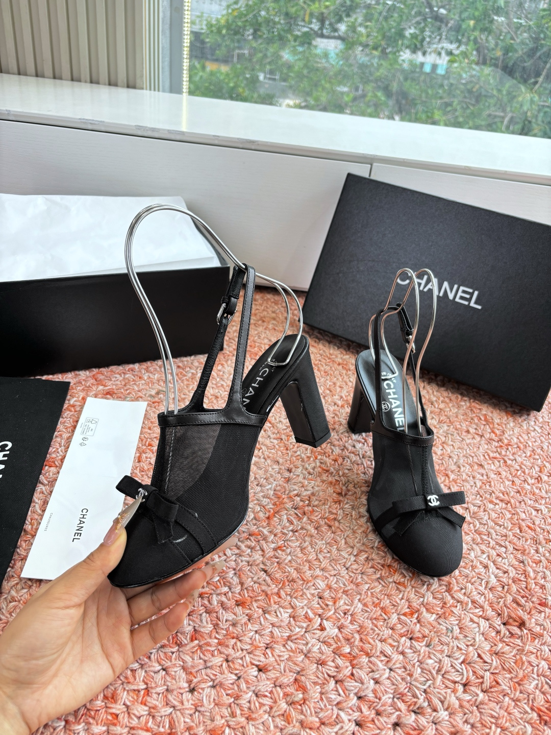 P厂价330🌾G299所见即所得CHANE*｜小香26C新品网纱双C蝴蝶结拖鞋凉鞋当小香经典符号邂逅26