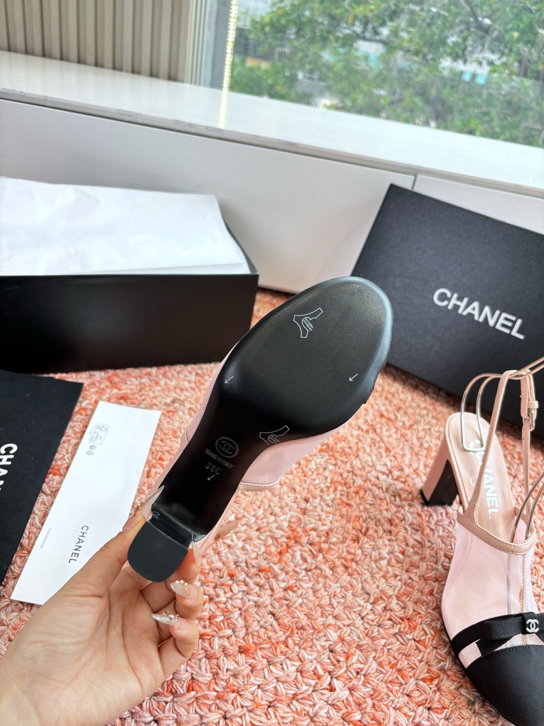 P厂价330🌾G299所见即所得CHANE*｜小香26C新品网纱双C蝴蝶结拖鞋凉鞋当小香经典符号邂逅26