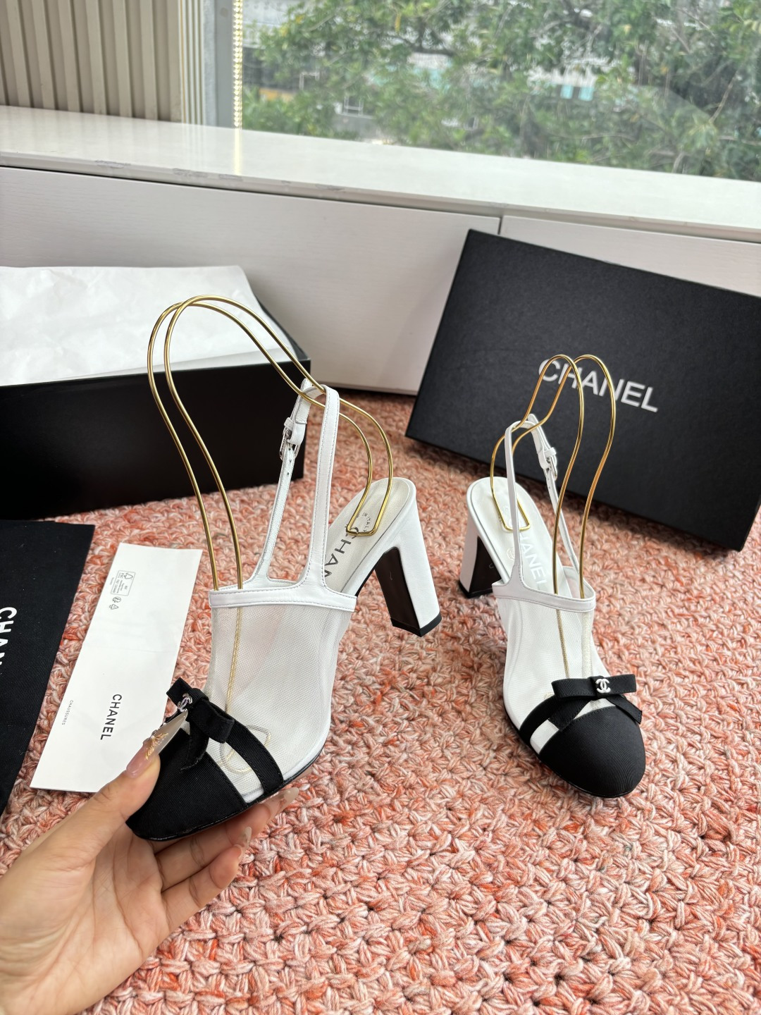 P厂价330🌾G299所见即所得CHANE*｜小香26C新品网纱双C蝴蝶结拖鞋凉鞋当小香经典符号邂逅26