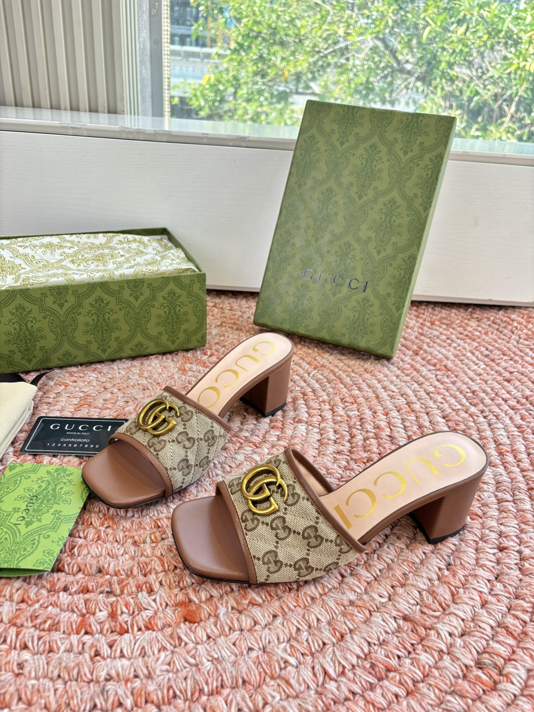 🌾G678所见即所得代购级别顶级版本 GUCCI古驰女士厚底拖鞋包头穆勒鞋拖鞋火爆全网100周年秀场大爆