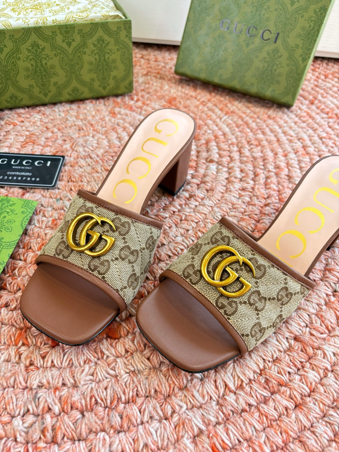 🌾G678所见即所得代购级别顶级版本 GUCCI古驰女士厚底拖鞋包头穆勒鞋拖鞋火爆全网100周年秀场大爆