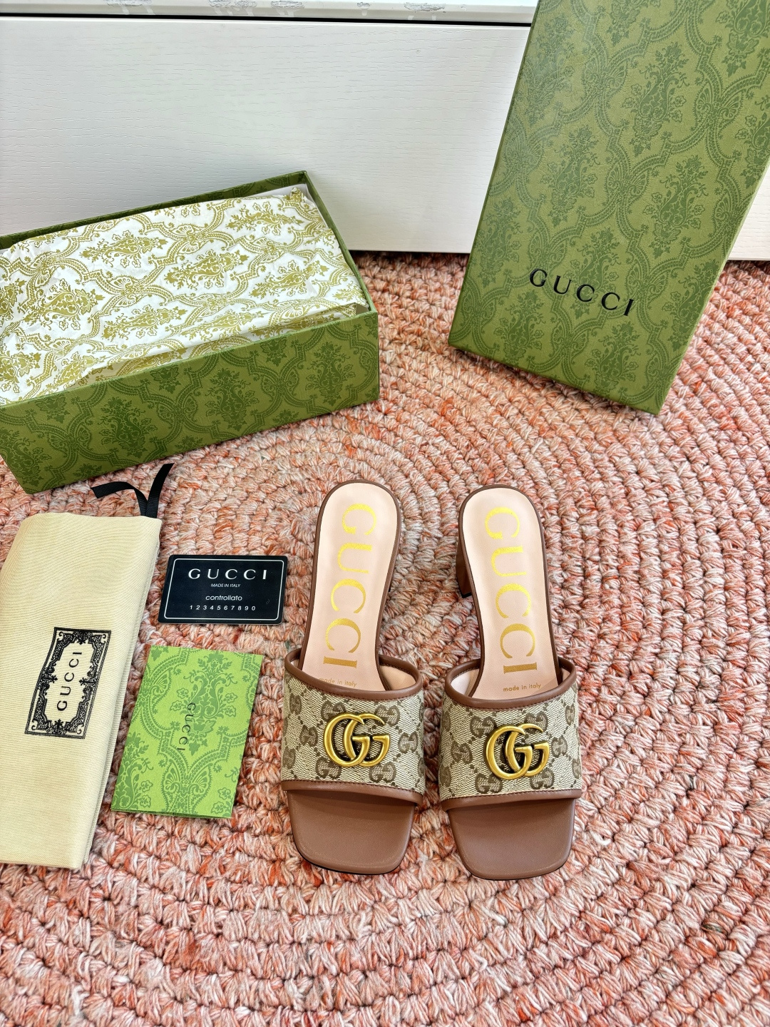 🌾G678所见即所得代购级别顶级版本 GUCCI古驰女士厚底拖鞋包头穆勒鞋拖鞋火爆全网100周年秀场大爆