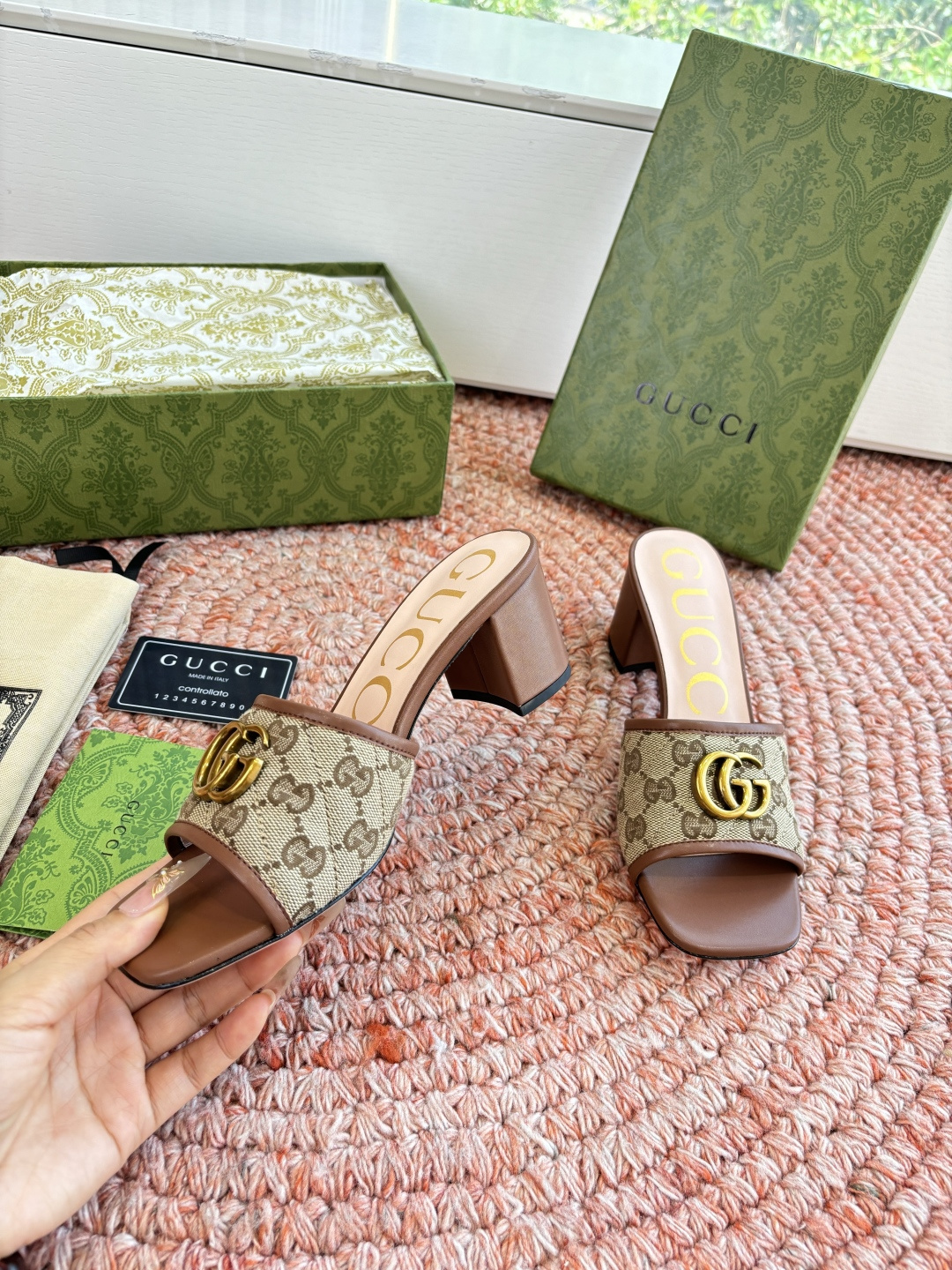 🌾G678所见即所得代购级别顶级版本 GUCCI古驰女士厚底拖鞋包头穆勒鞋拖鞋火爆全网100周年秀场大爆