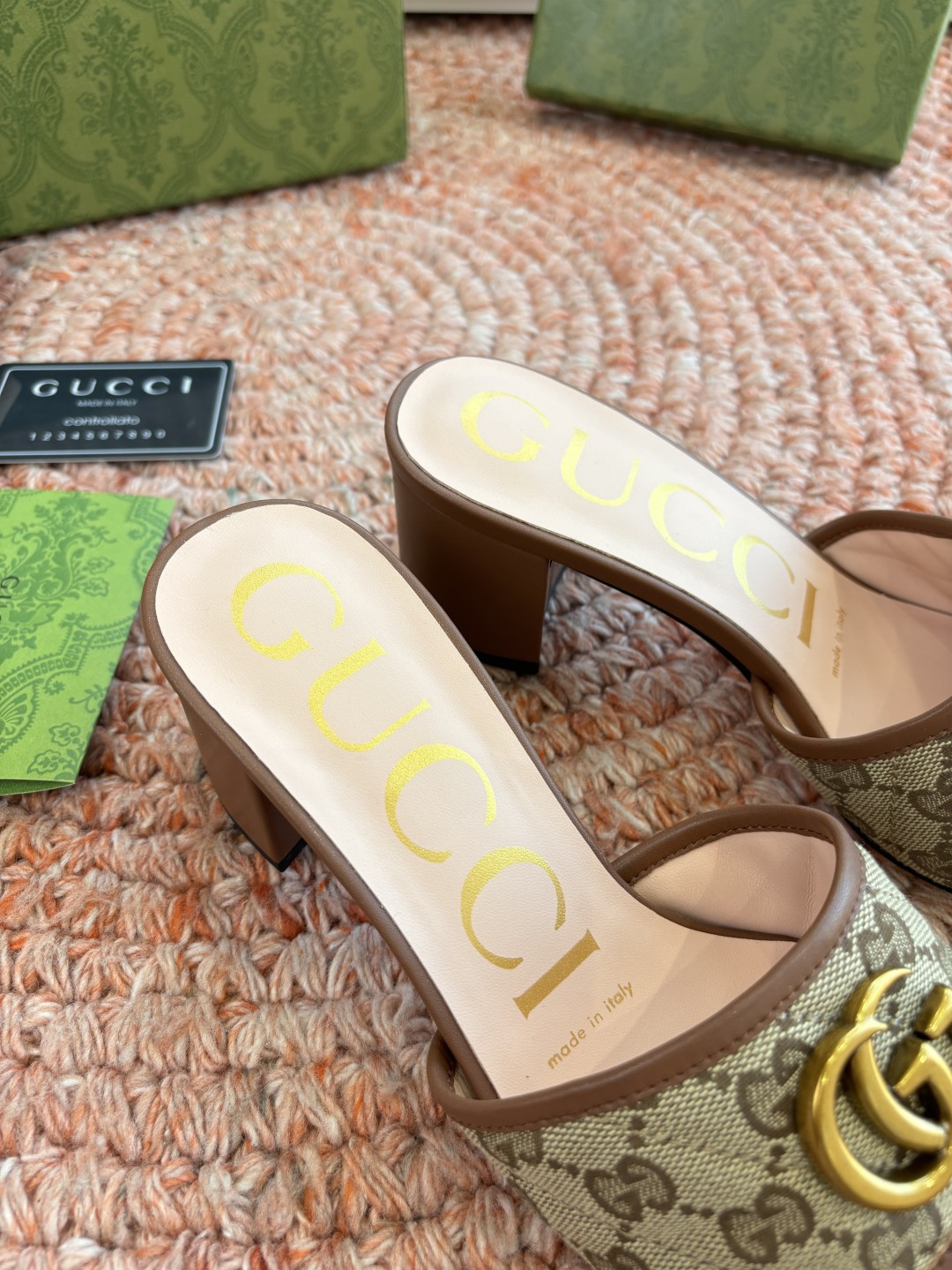 🌾G678所见即所得代购级别顶级版本 GUCCI古驰女士厚底拖鞋包头穆勒鞋拖鞋火爆全网100周年秀场大爆