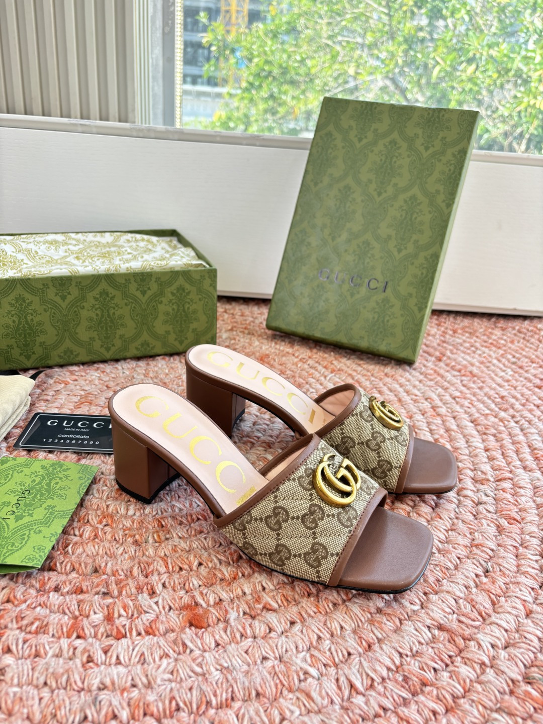 🌾G678所见即所得代购级别顶级版本 GUCCI古驰女士厚底拖鞋包头穆勒鞋拖鞋火爆全网100周年秀场大爆