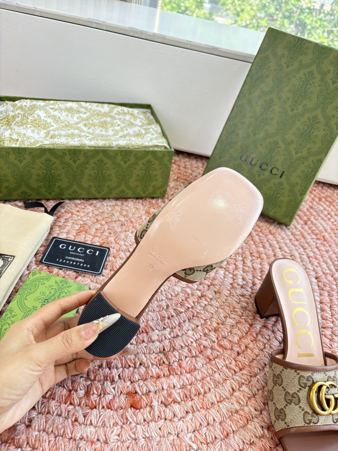 🌾G678所见即所得代购级别顶级版本 GUCCI古驰女士厚底拖鞋包头穆勒鞋拖鞋火爆全网100周年秀场大爆