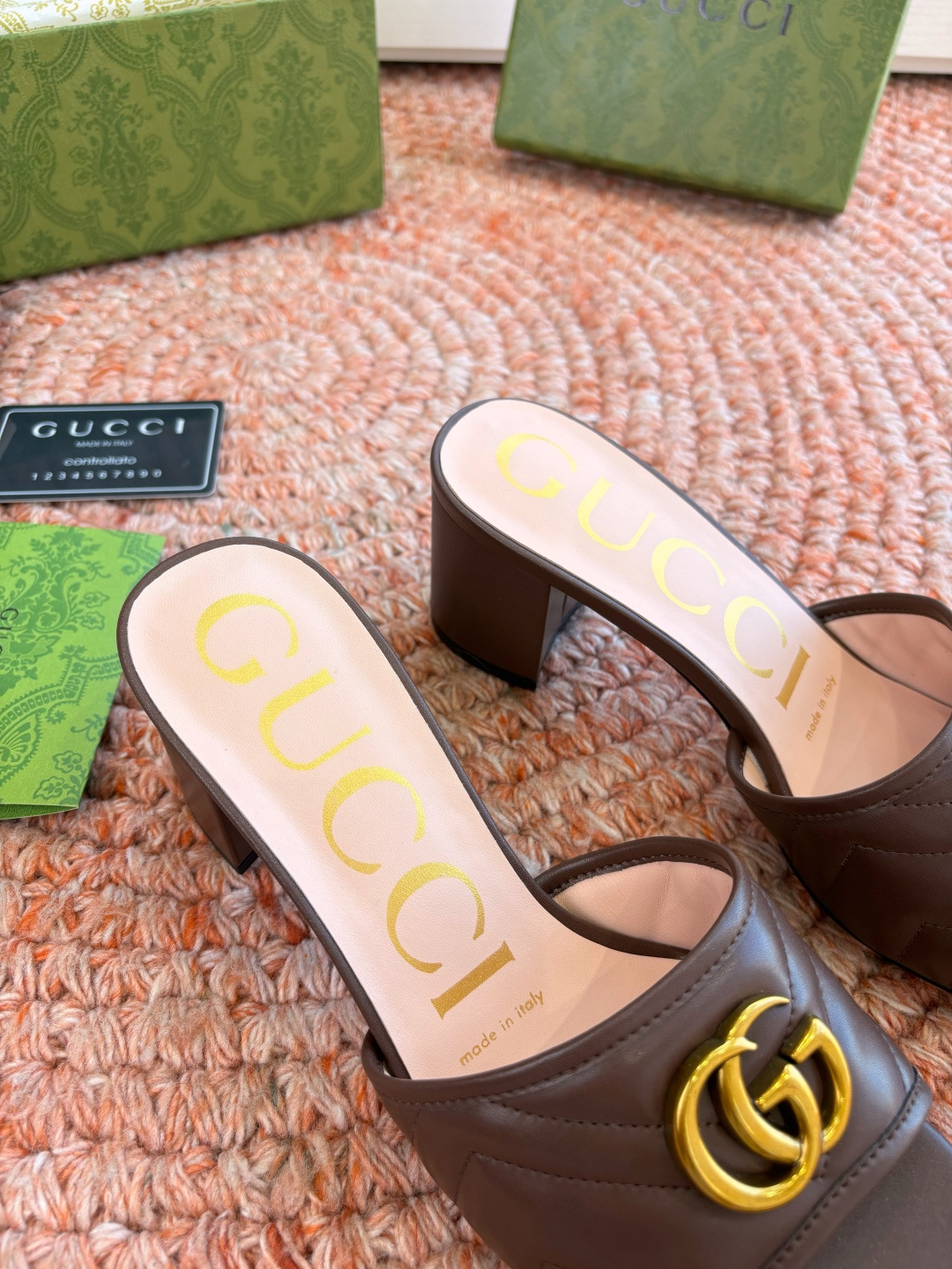 🌾G678所见即所得代购级别顶级版本 GUCCI古驰女士厚底拖鞋包头穆勒鞋拖鞋火爆全网100周年秀场大爆