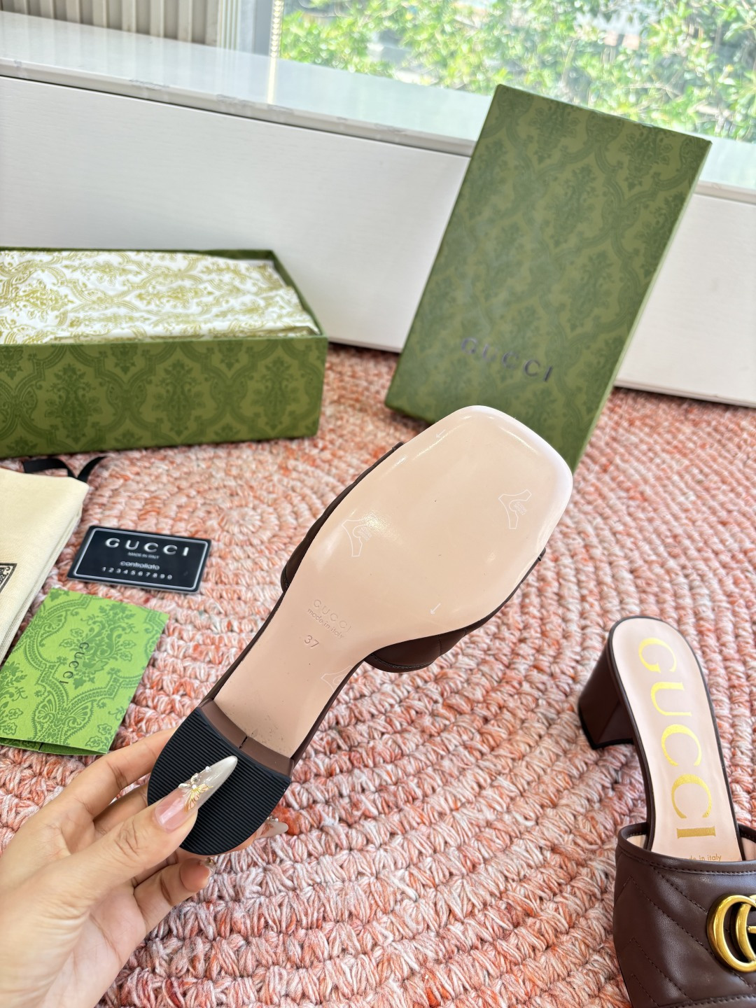 🌾G678所见即所得代购级别顶级版本 GUCCI古驰女士厚底拖鞋包头穆勒鞋拖鞋火爆全网100周年秀场大爆