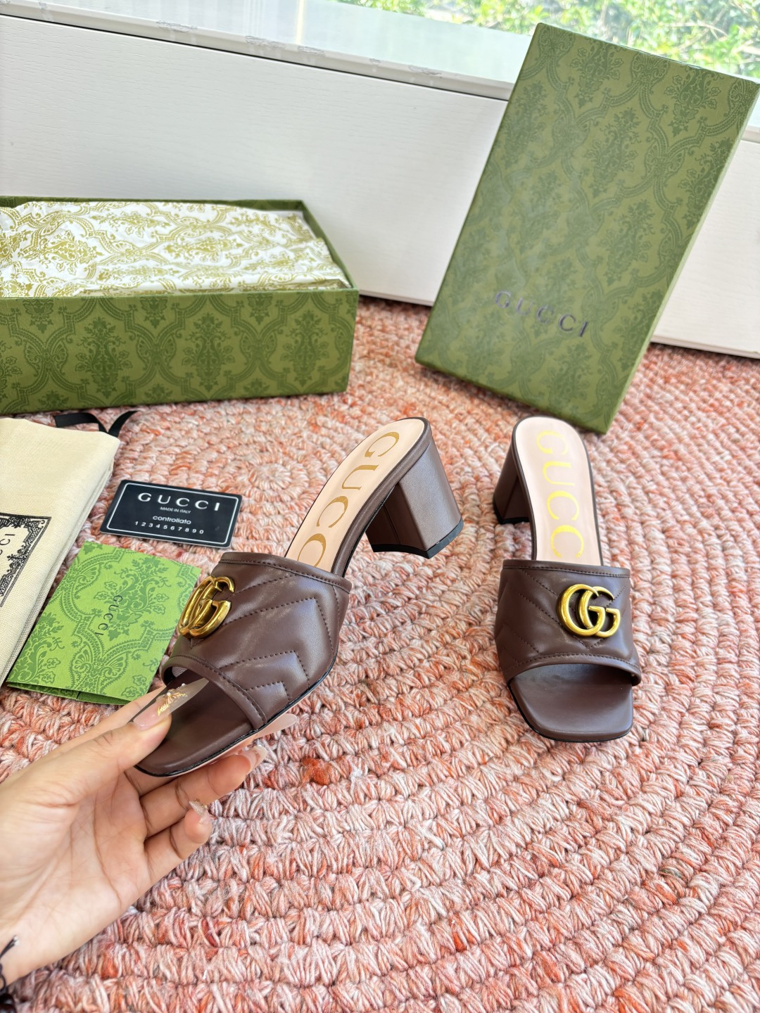 🌾G678所见即所得代购级别顶级版本 GUCCI古驰女士厚底拖鞋包头穆勒鞋拖鞋火爆全网100周年秀场大爆