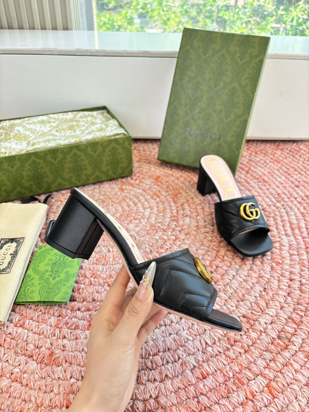 🌾G678所见即所得代购级别顶级版本 GUCCI古驰女士厚底拖鞋包头穆勒鞋拖鞋火爆全网100周年秀场大爆