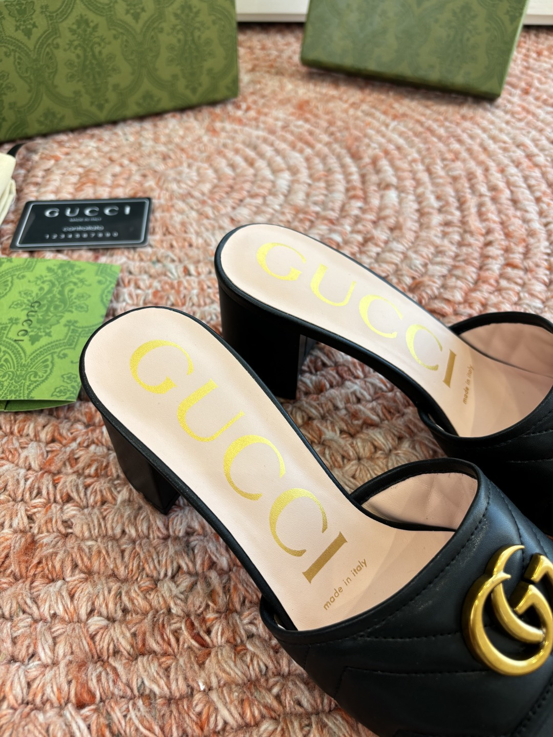 🌾G678所见即所得代购级别顶级版本 GUCCI古驰女士厚底拖鞋包头穆勒鞋拖鞋火爆全网100周年秀场大爆