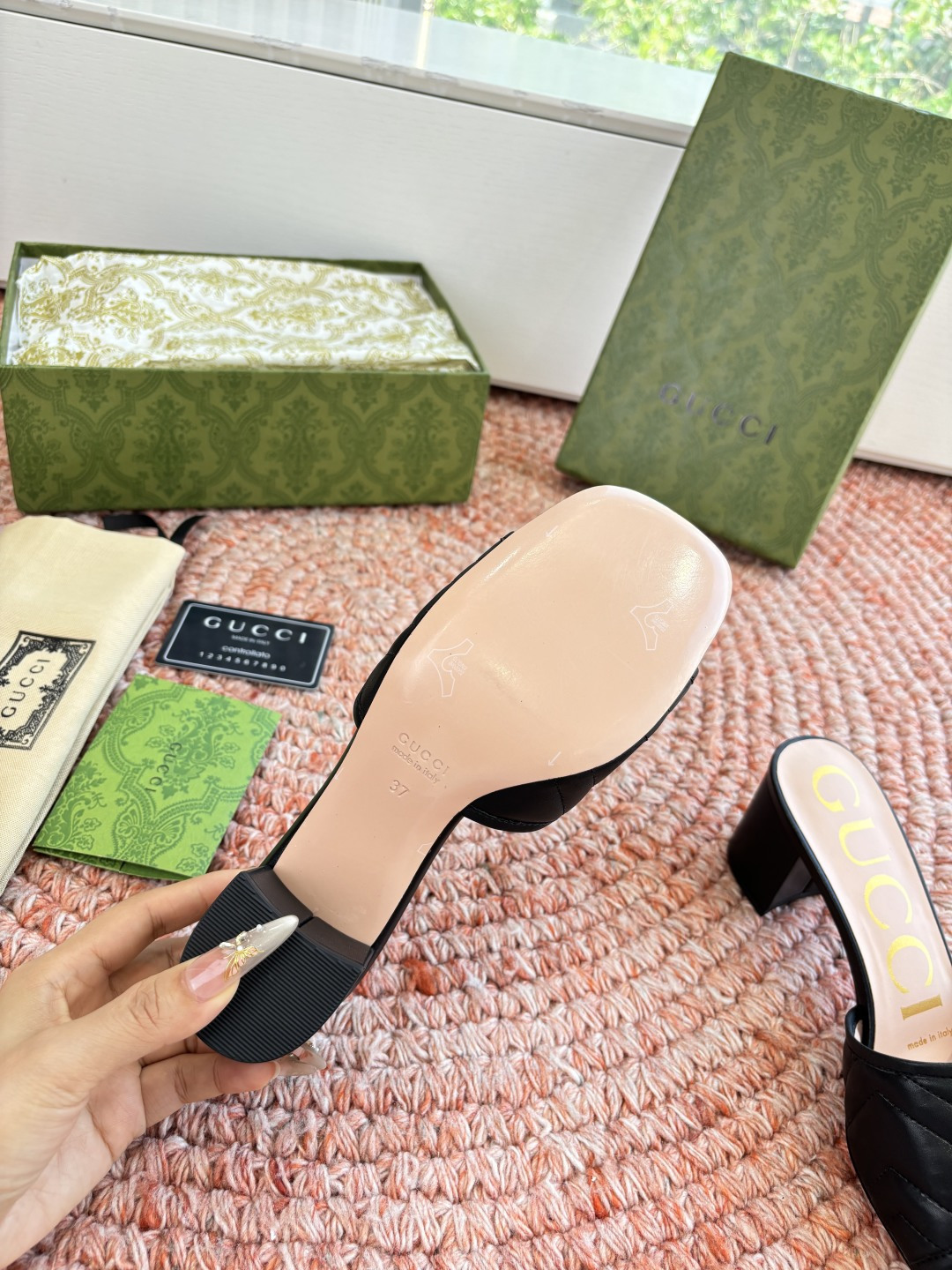 🌾G678所见即所得代购级别顶级版本 GUCCI古驰女士厚底拖鞋包头穆勒鞋拖鞋火爆全网100周年秀场大爆