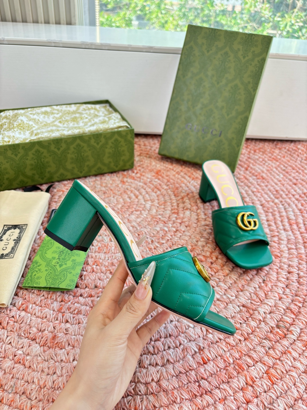 🌾G678所见即所得代购级别顶级版本 GUCCI古驰女士厚底拖鞋包头穆勒鞋拖鞋火爆全网100周年秀场大爆