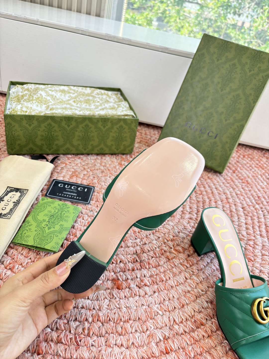 🌾G678所见即所得代购级别顶级版本 GUCCI古驰女士厚底拖鞋包头穆勒鞋拖鞋火爆全网100周年秀场大爆