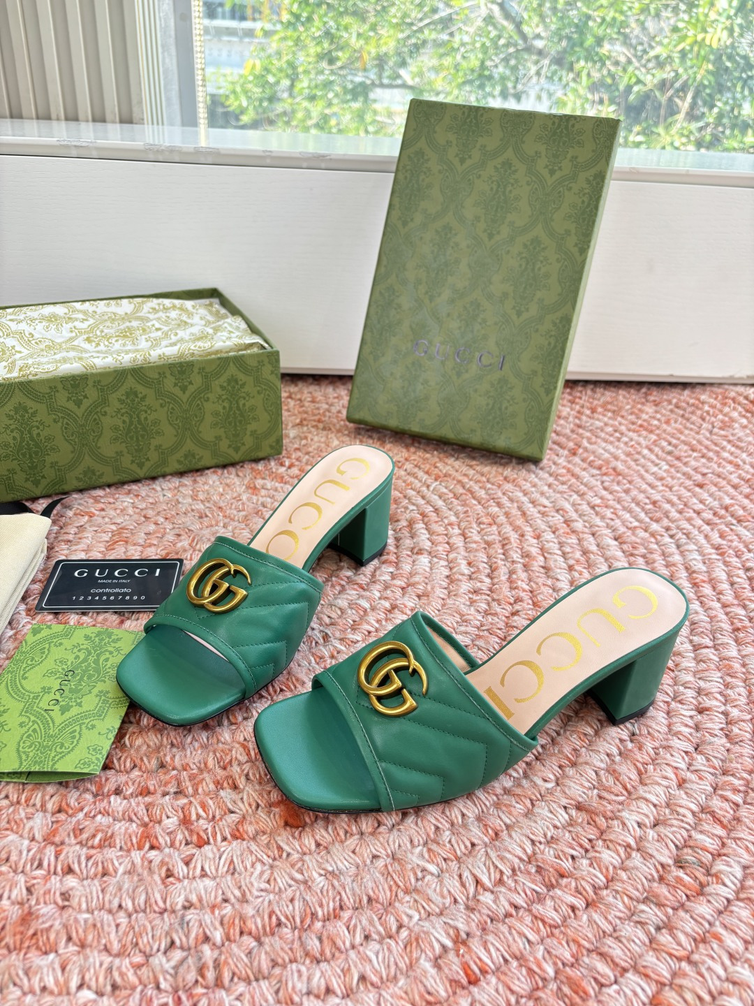 🌾G678所见即所得代购级别顶级版本 GUCCI古驰女士厚底拖鞋包头穆勒鞋拖鞋火爆全网100周年秀场大爆