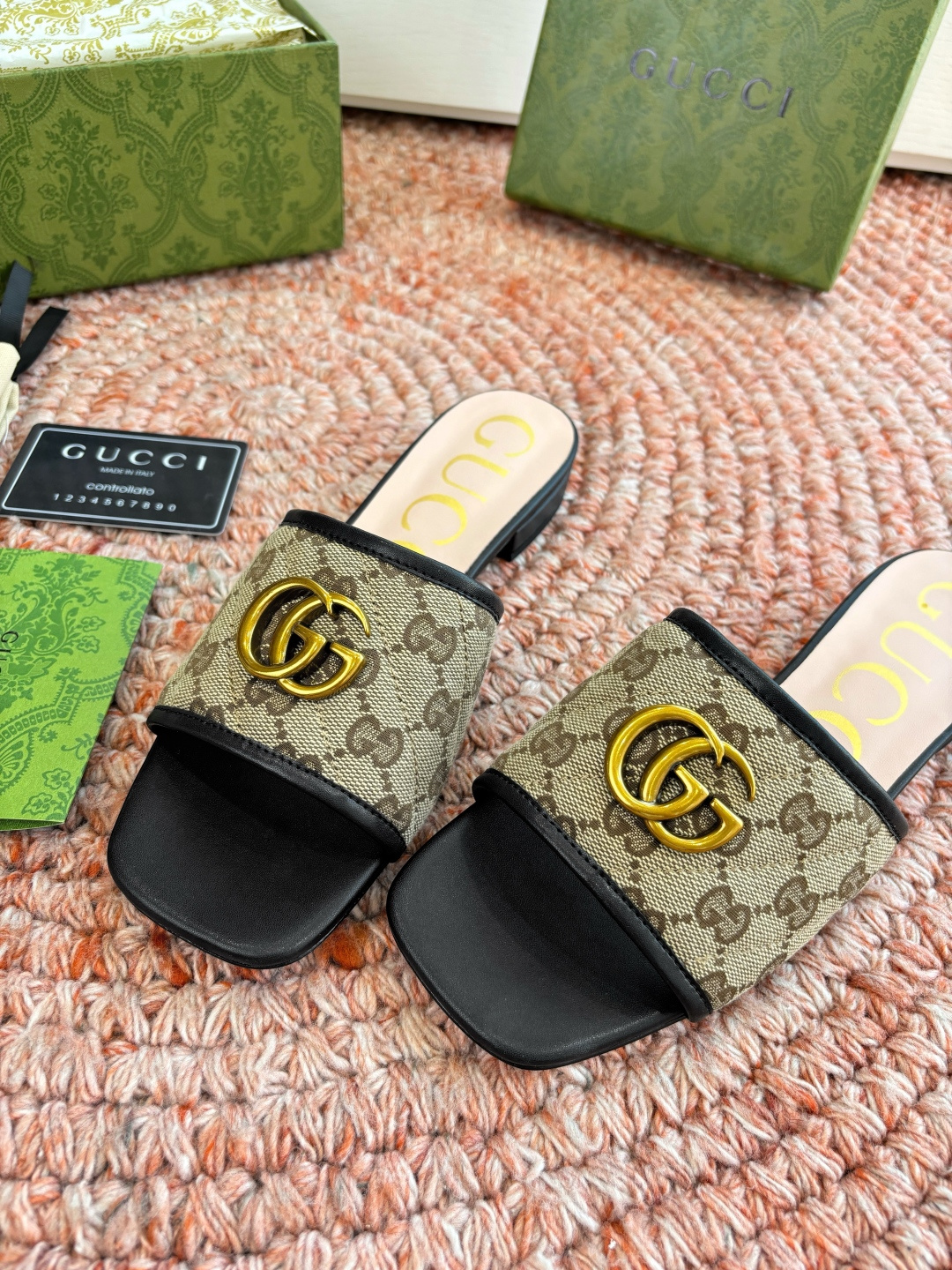 🌾G678所见即所得代购级别顶级版本 GUCCI古驰女士厚底拖鞋包头穆勒鞋拖鞋火爆全网100周年秀场大爆