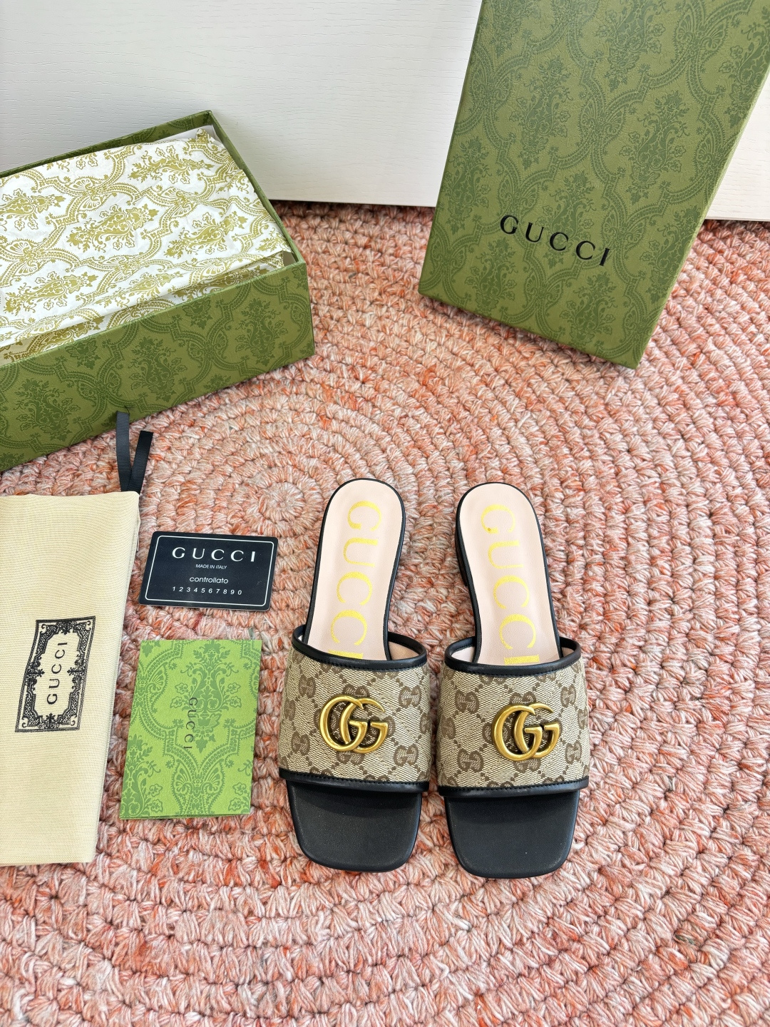 🌾G678所见即所得代购级别顶级版本 GUCCI古驰女士厚底拖鞋包头穆勒鞋拖鞋火爆全网100周年秀场大爆