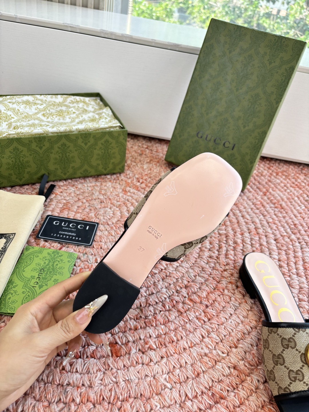 🌾G678所见即所得代购级别顶级版本 GUCCI古驰女士厚底拖鞋包头穆勒鞋拖鞋火爆全网100周年秀场大爆