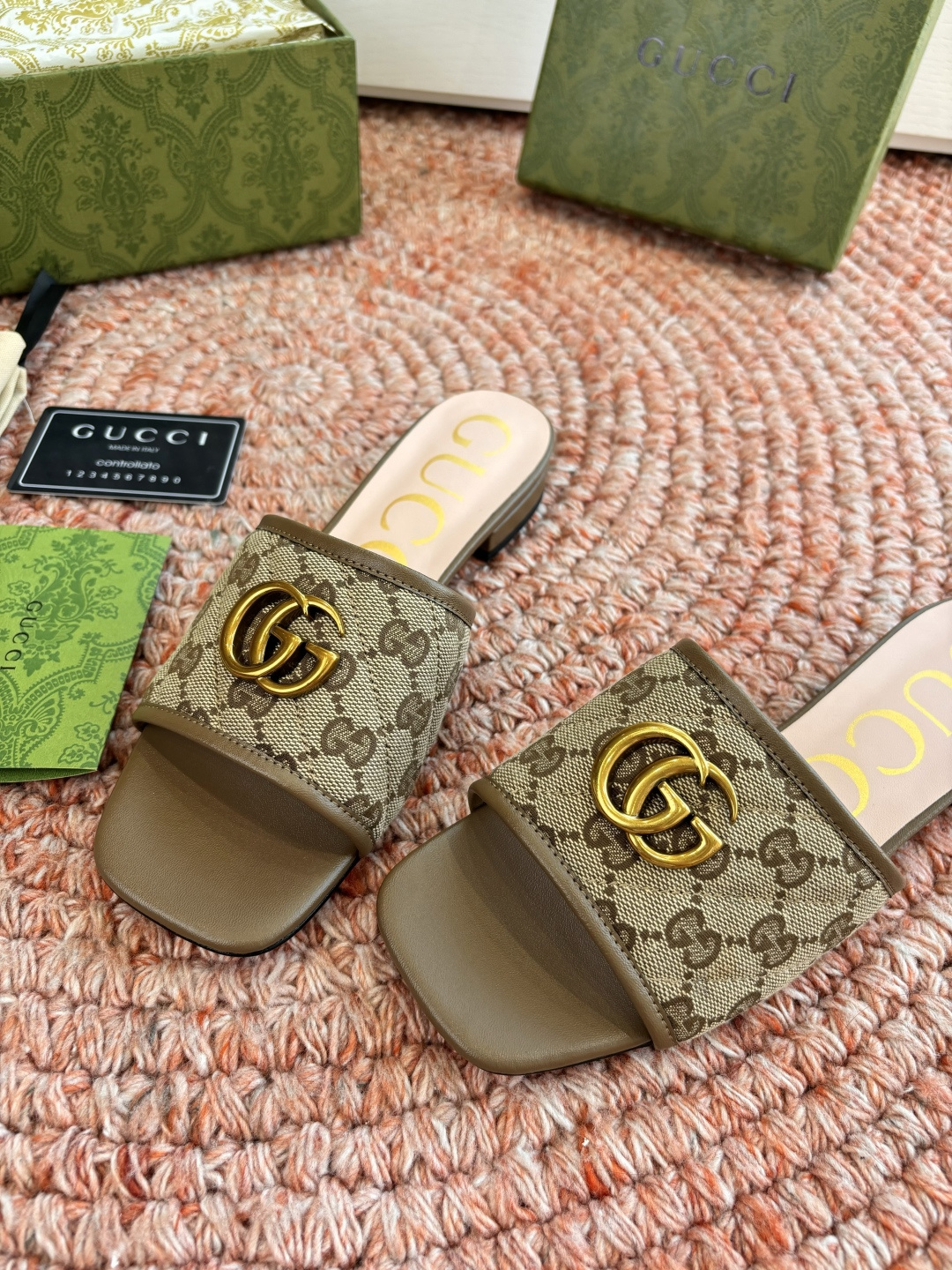 🌾G678所见即所得代购级别顶级版本 GUCCI古驰女士厚底拖鞋包头穆勒鞋拖鞋火爆全网100周年秀场大爆