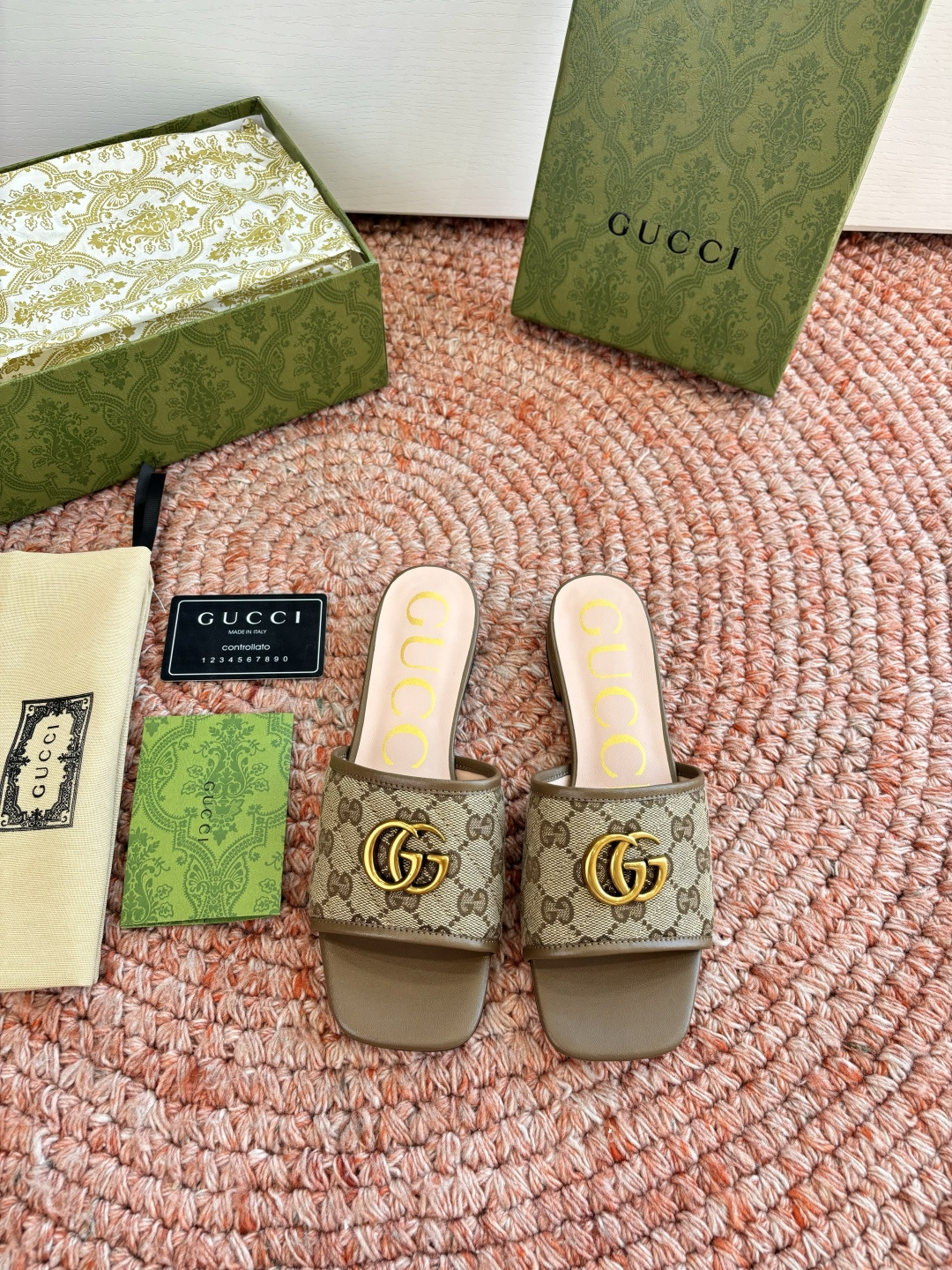 🌾G678所见即所得代购级别顶级版本 GUCCI古驰女士厚底拖鞋包头穆勒鞋拖鞋火爆全网100周年秀场大爆