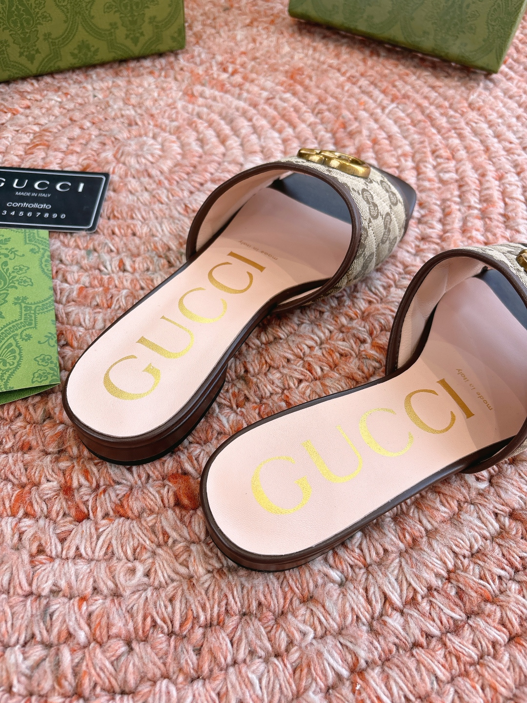 🌾G678所见即所得代购级别顶级版本 GUCCI古驰女士厚底拖鞋包头穆勒鞋拖鞋火爆全网100周年秀场大爆