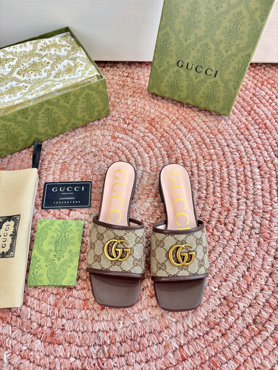 🌾G678所见即所得代购级别顶级版本 GUCCI古驰女士厚底拖鞋包头穆勒鞋拖鞋火爆全网100周年秀场大爆