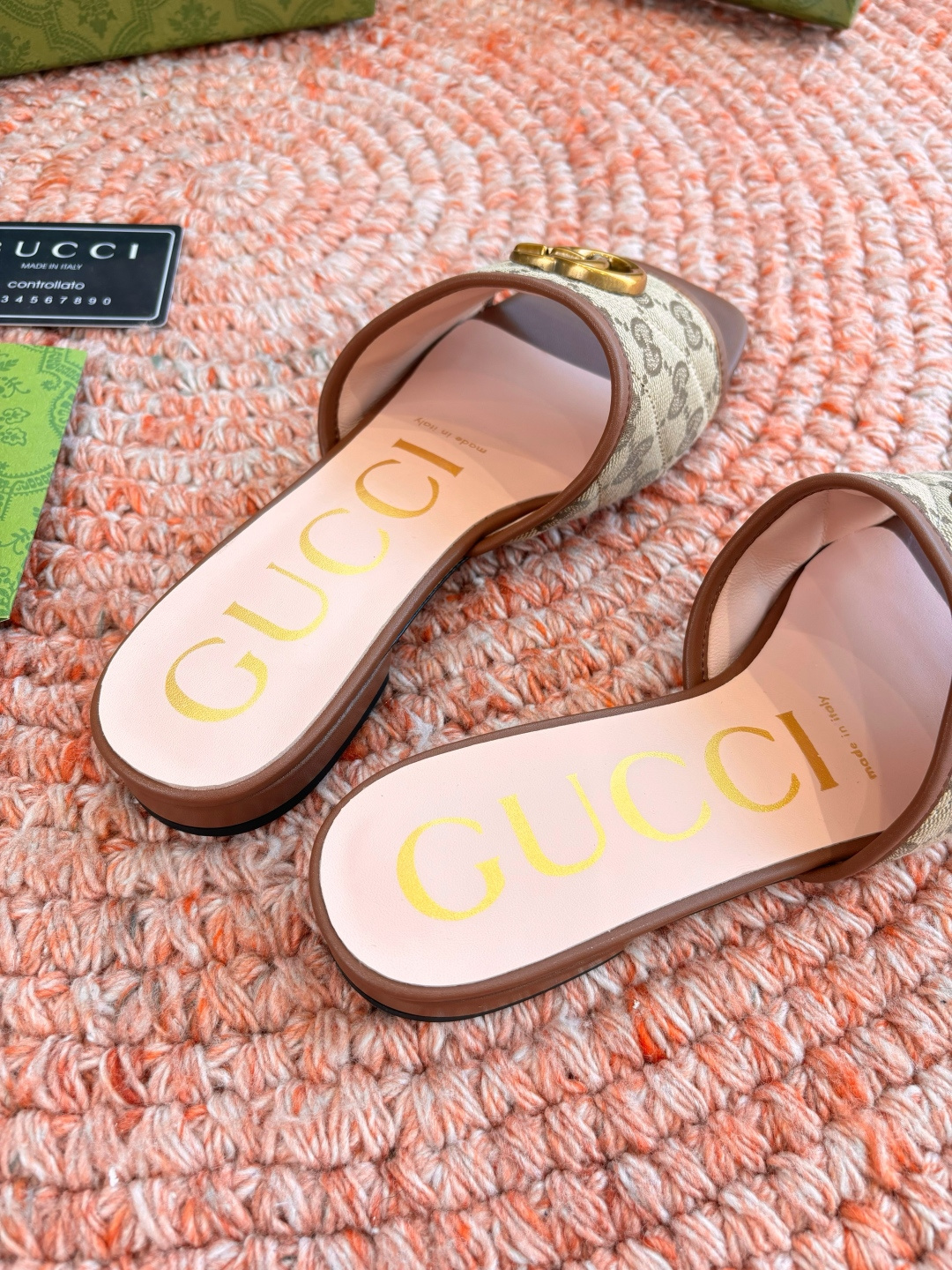 🌾G678所见即所得代购级别顶级版本 GUCCI古驰女士厚底拖鞋包头穆勒鞋拖鞋火爆全网100周年秀场大爆