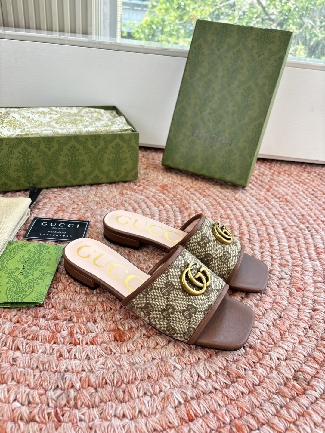 🌾G678所见即所得代购级别顶级版本 GUCCI古驰女士厚底拖鞋包头穆勒鞋拖鞋火爆全网100周年秀场大爆