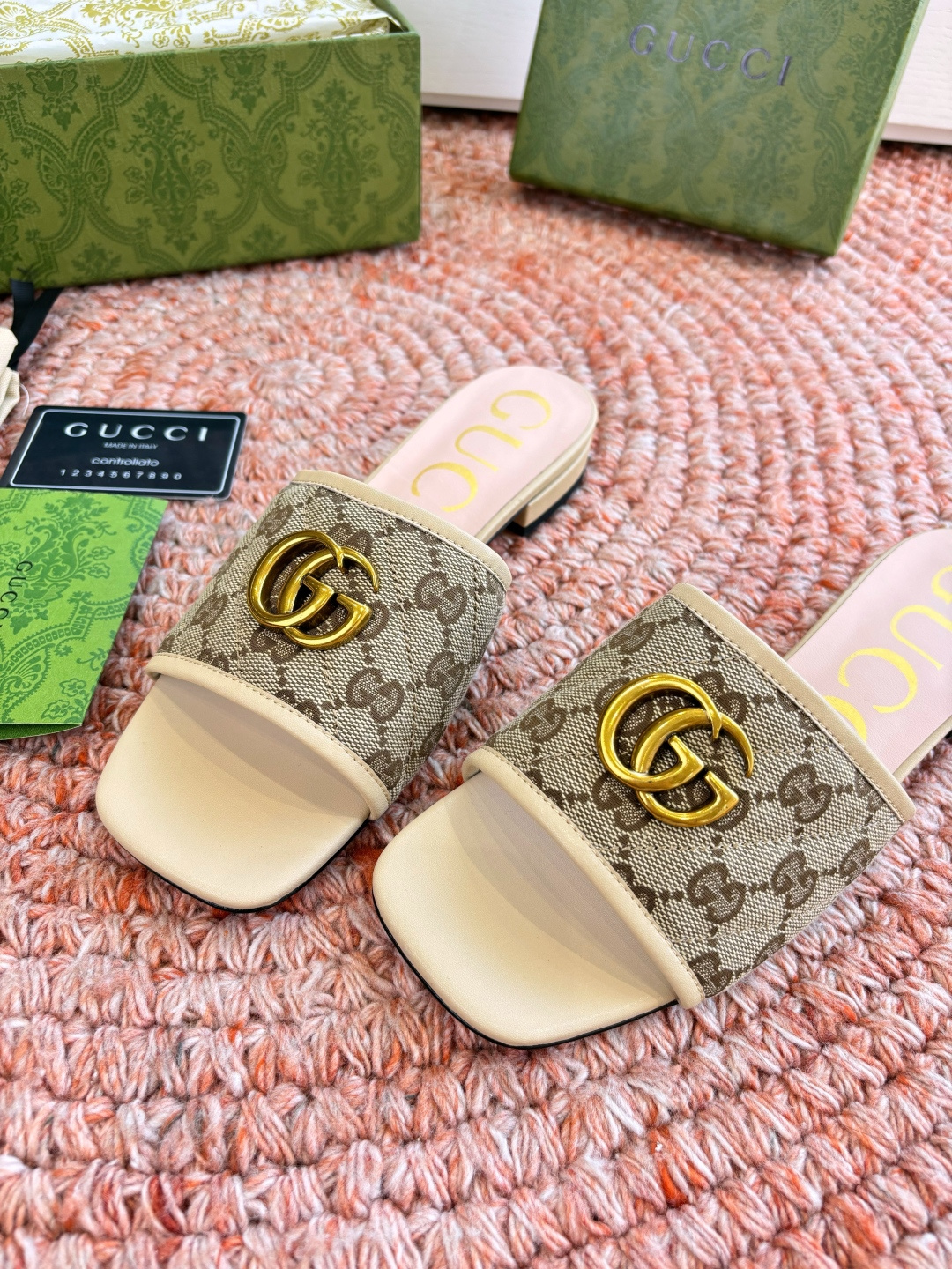 🌾G678所见即所得代购级别顶级版本 GUCCI古驰女士厚底拖鞋包头穆勒鞋拖鞋火爆全网100周年秀场大爆