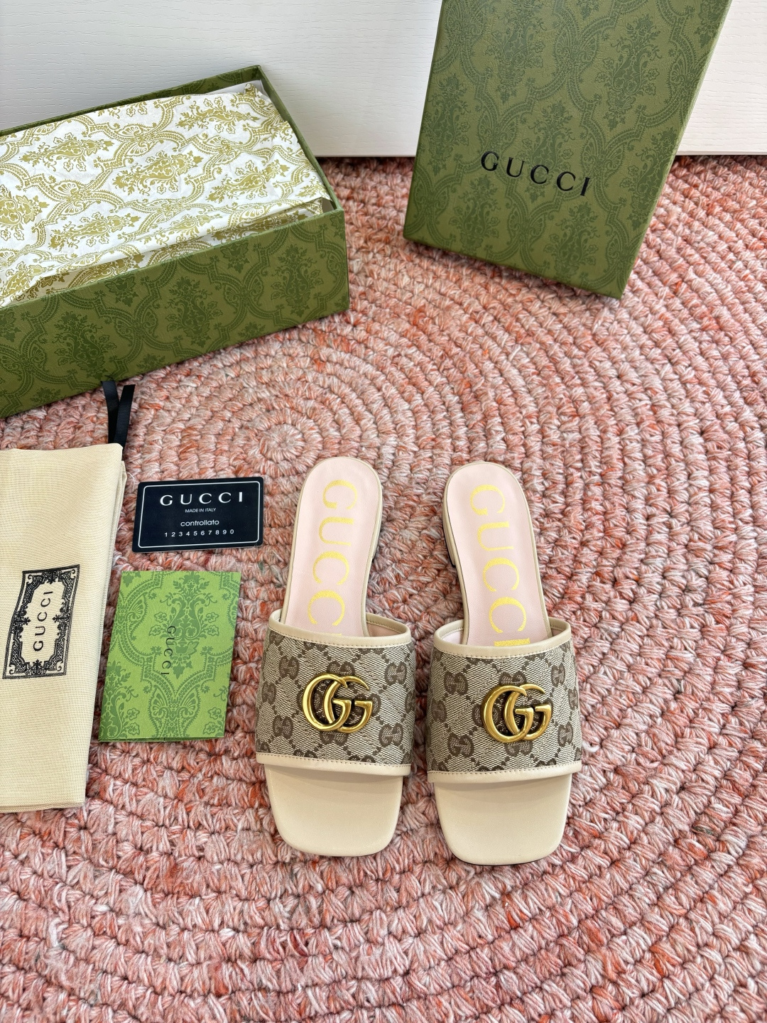 🌾G678所见即所得代购级别顶级版本 GUCCI古驰女士厚底拖鞋包头穆勒鞋拖鞋火爆全网100周年秀场大爆