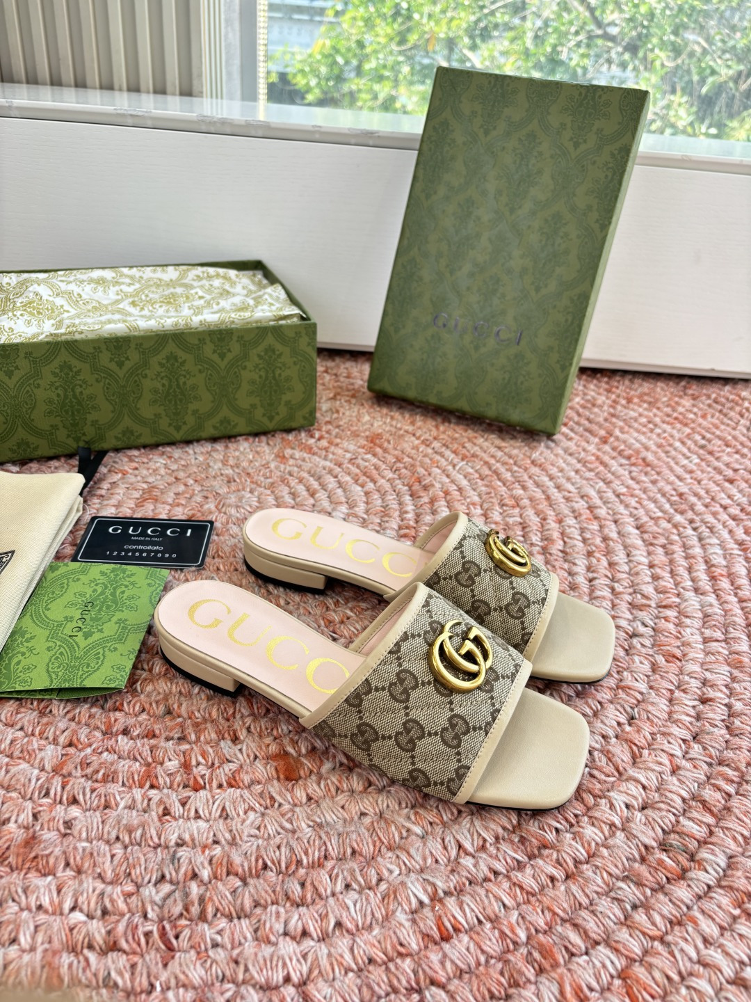 🌾G678所见即所得代购级别顶级版本 GUCCI古驰女士厚底拖鞋包头穆勒鞋拖鞋火爆全网100周年秀场大爆