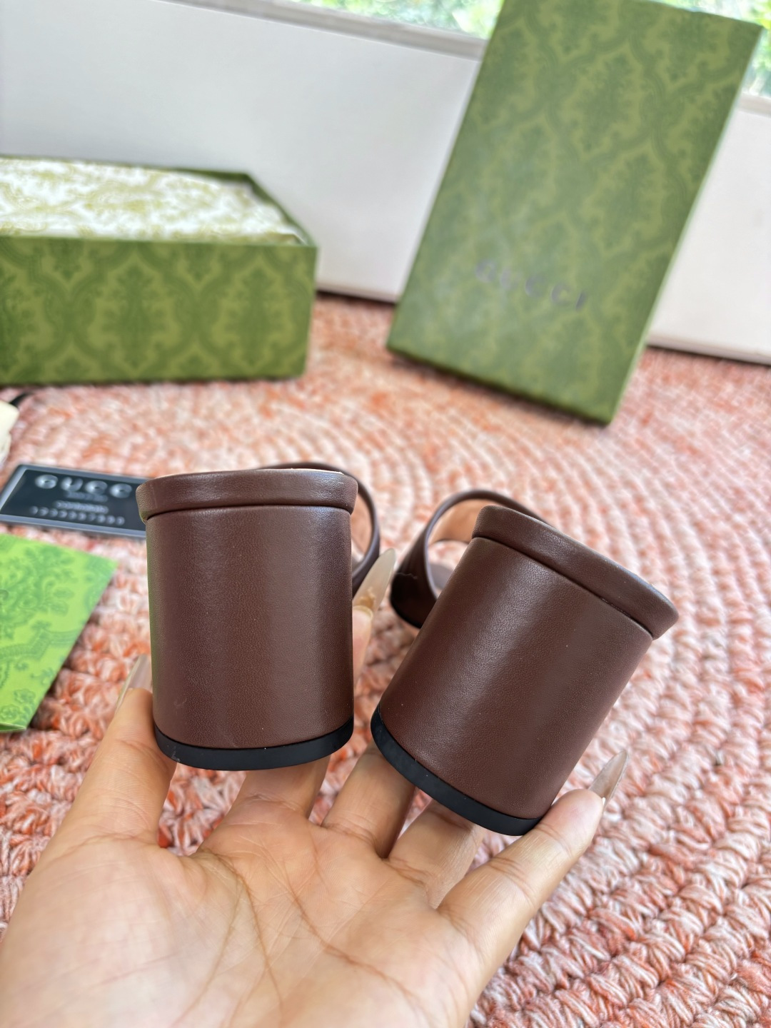 🌾G678所见即所得代购级别顶级版本 GUCCI古驰女士厚底拖鞋包头穆勒鞋拖鞋火爆全网100周年秀场大爆