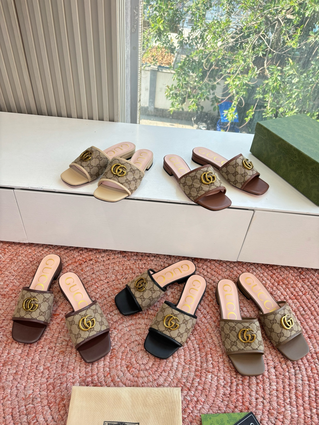 🌾G678所见即所得代购级别顶级版本 GUCCI古驰女士厚底拖鞋包头穆勒鞋拖鞋火爆全网100周年秀场大爆