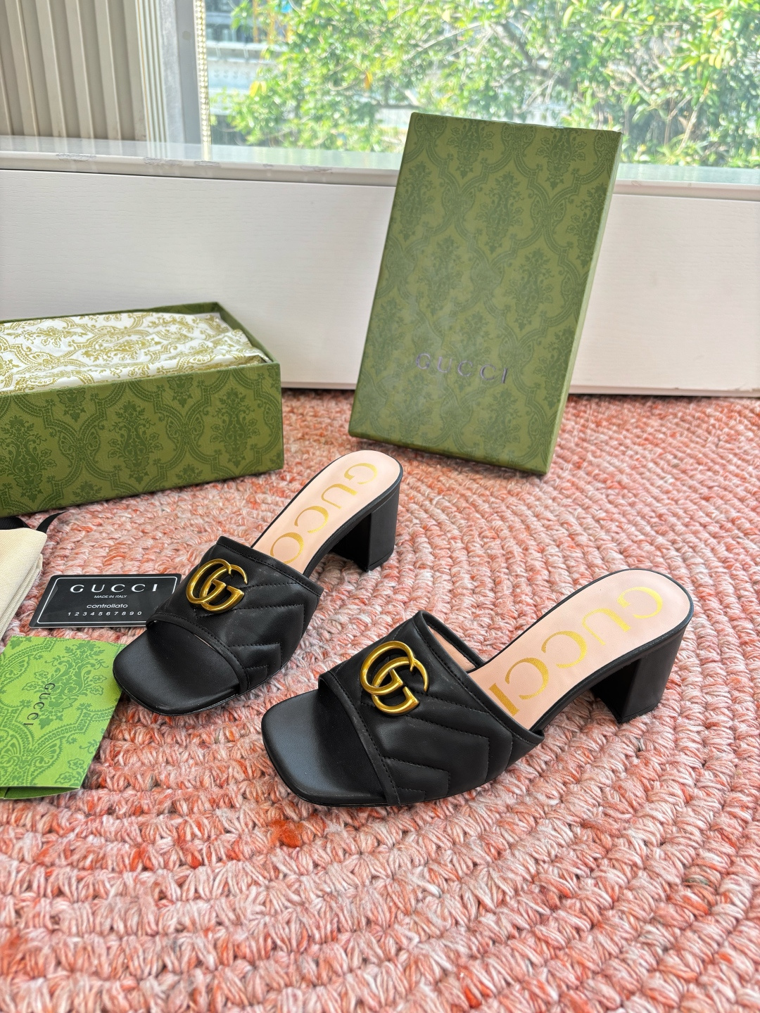🌾G678所见即所得代购级别顶级版本 GUCCI古驰女士厚底拖鞋包头穆勒鞋拖鞋火爆全网100周年秀场大爆