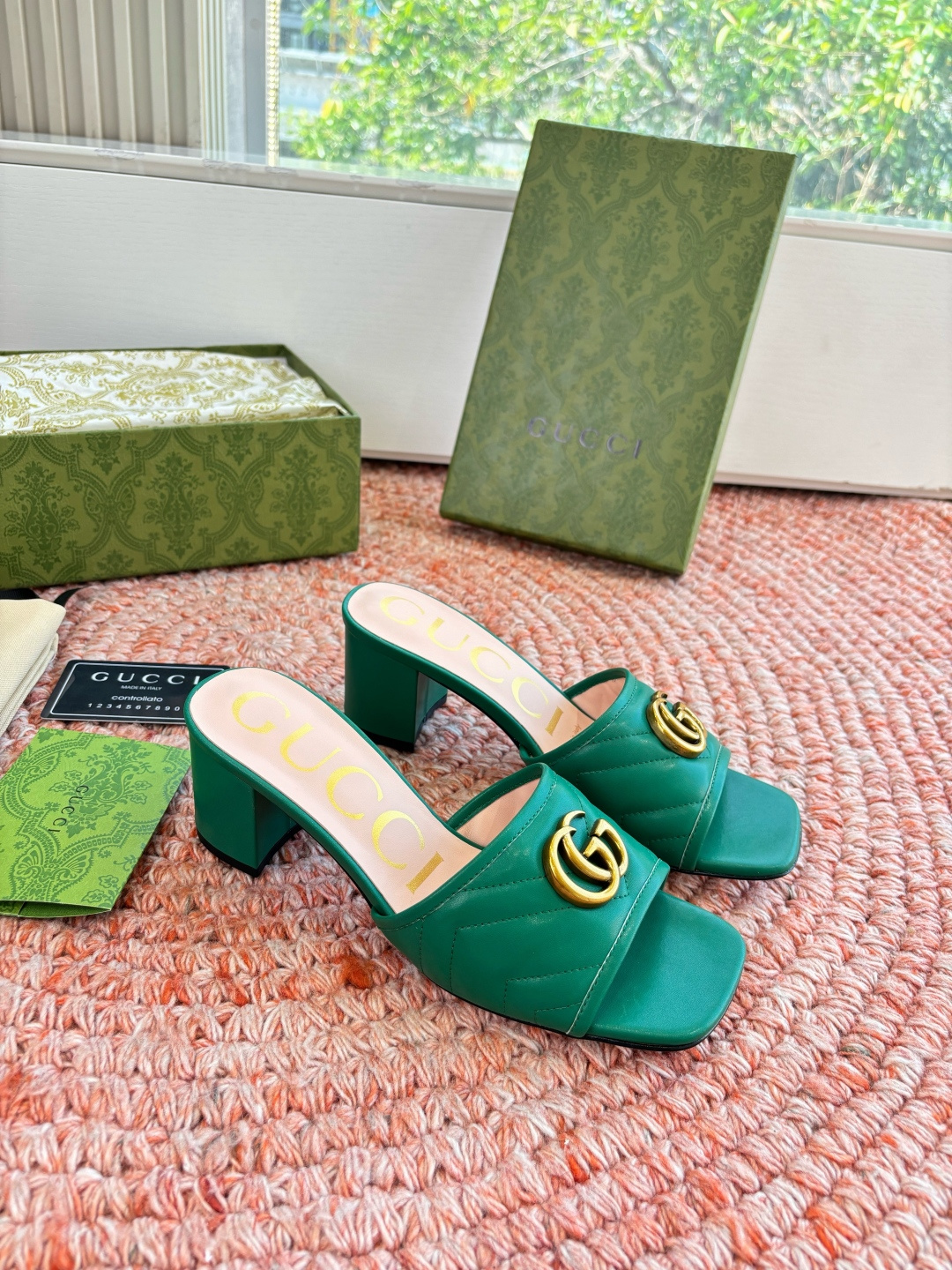 🌾G678所见即所得代购级别顶级版本 GUCCI古驰女士厚底拖鞋包头穆勒鞋拖鞋火爆全网100周年秀场大爆