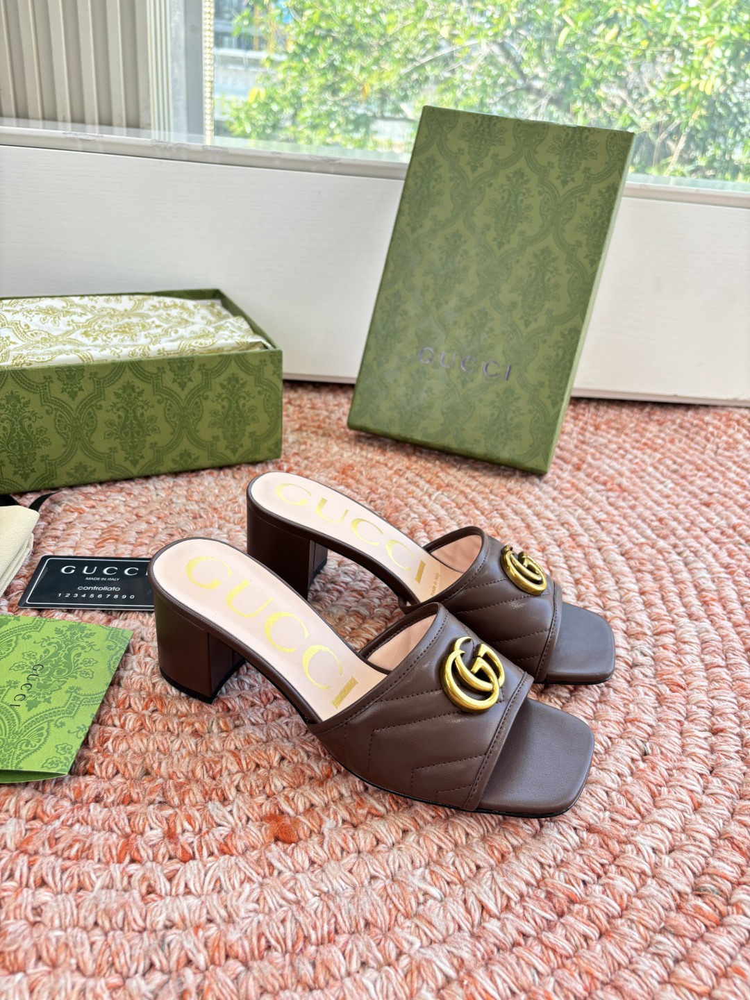 🌾G678所见即所得代购级别顶级版本 GUCCI古驰女士厚底拖鞋包头穆勒鞋拖鞋火爆全网100周年秀场大爆