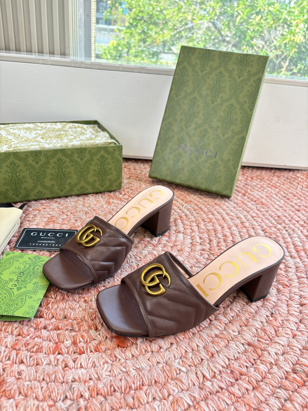🌾G678所见即所得代购级别顶级版本 GUCCI古驰女士厚底拖鞋包头穆勒鞋拖鞋火爆全网100周年秀场大爆