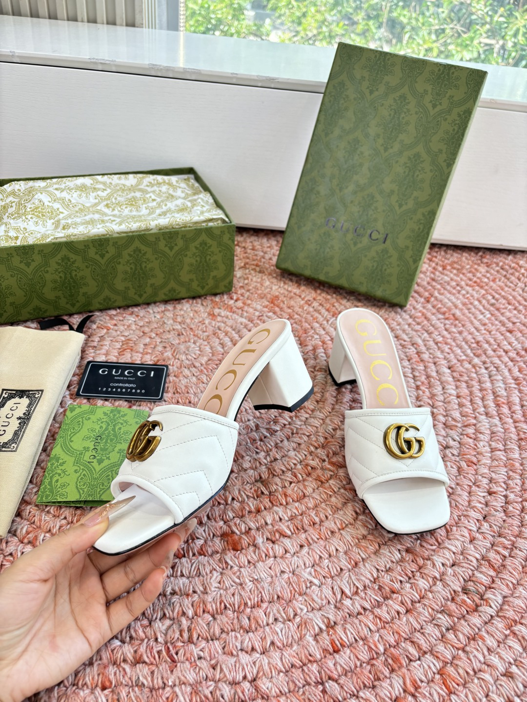 🌾G678所见即所得代购级别顶级版本 GUCCI古驰女士厚底拖鞋包头穆勒鞋拖鞋火爆全网100周年秀场大爆