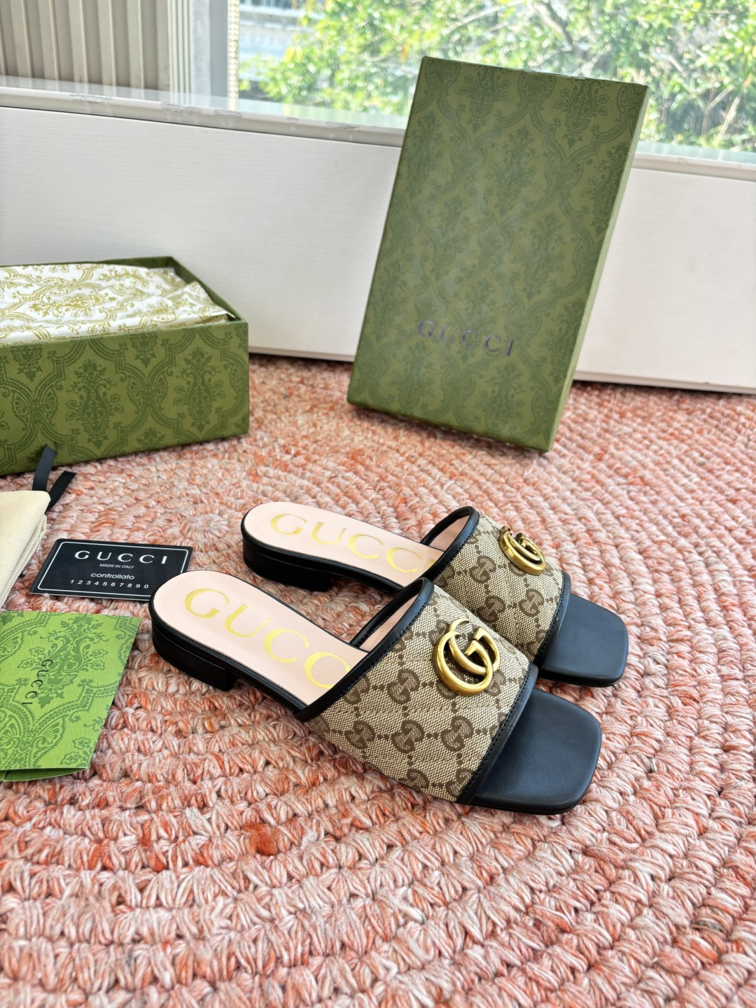 🌾G678所见即所得代购级别顶级版本 GUCCI古驰女士厚底拖鞋包头穆勒鞋拖鞋火爆全网100周年秀场大爆
