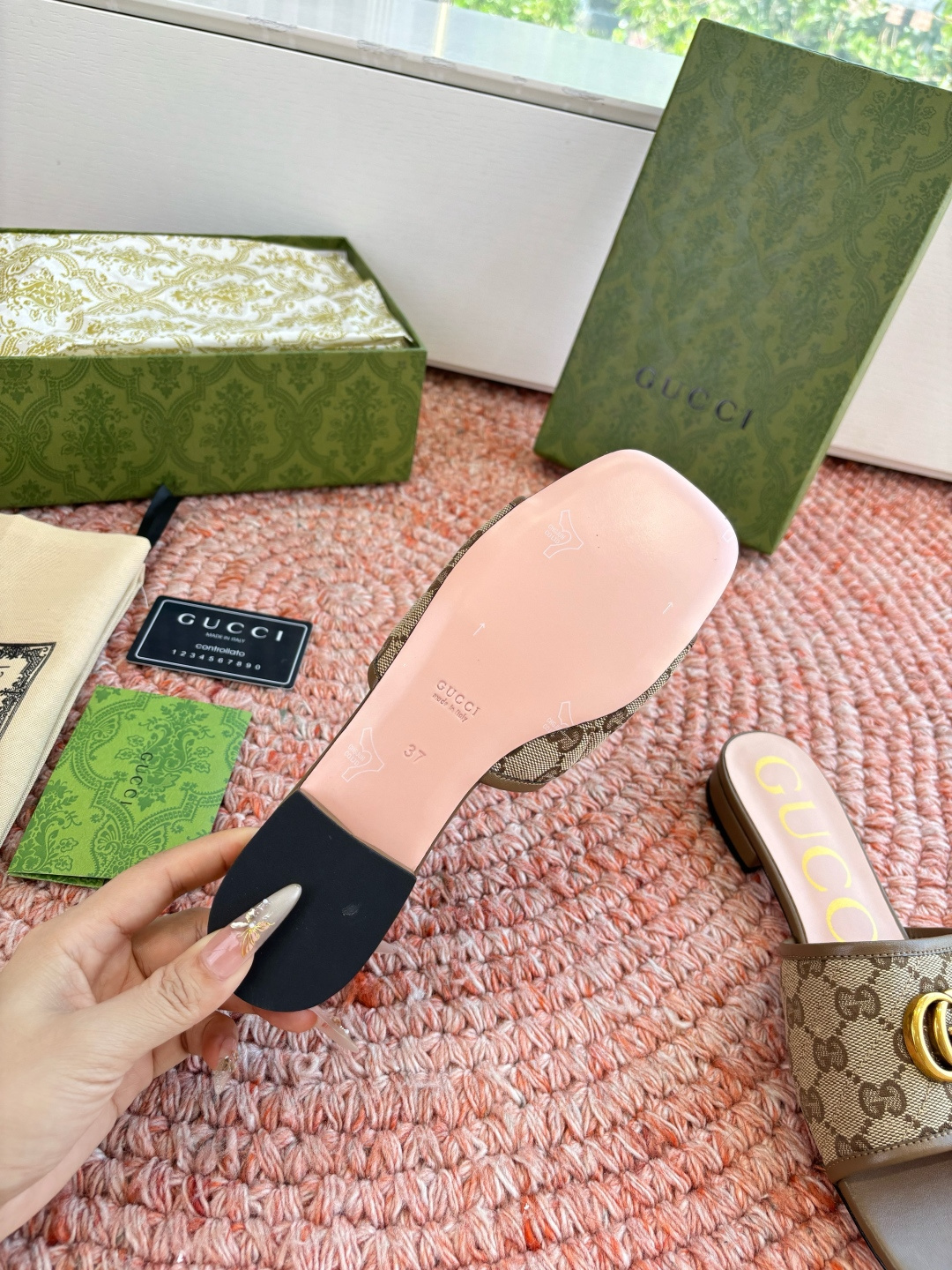 🌾G678所见即所得代购级别顶级版本 GUCCI古驰女士厚底拖鞋包头穆勒鞋拖鞋火爆全网100周年秀场大爆
