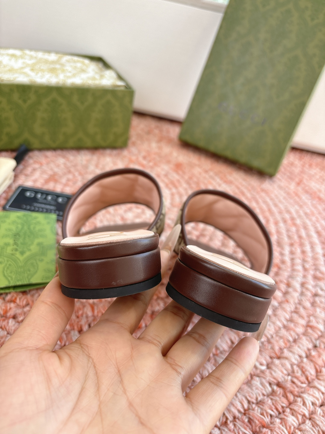 🌾G678所见即所得代购级别顶级版本 GUCCI古驰女士厚底拖鞋包头穆勒鞋拖鞋火爆全网100周年秀场大爆