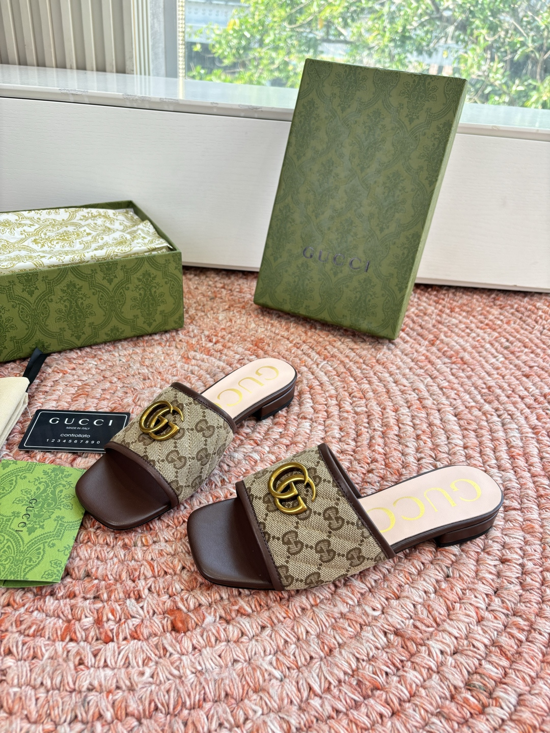 🌾G678所见即所得代购级别顶级版本 GUCCI古驰女士厚底拖鞋包头穆勒鞋拖鞋火爆全网100周年秀场大爆