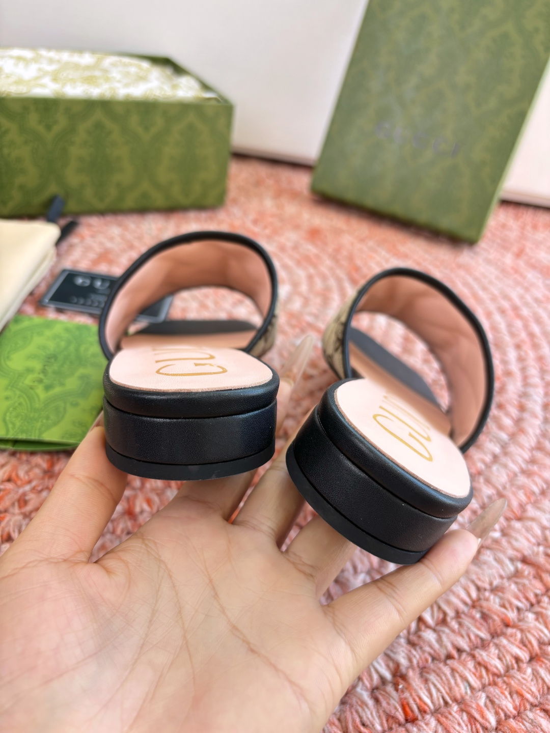 🌾G678所见即所得代购级别顶级版本 GUCCI古驰女士厚底拖鞋包头穆勒鞋拖鞋火爆全网100周年秀场大爆