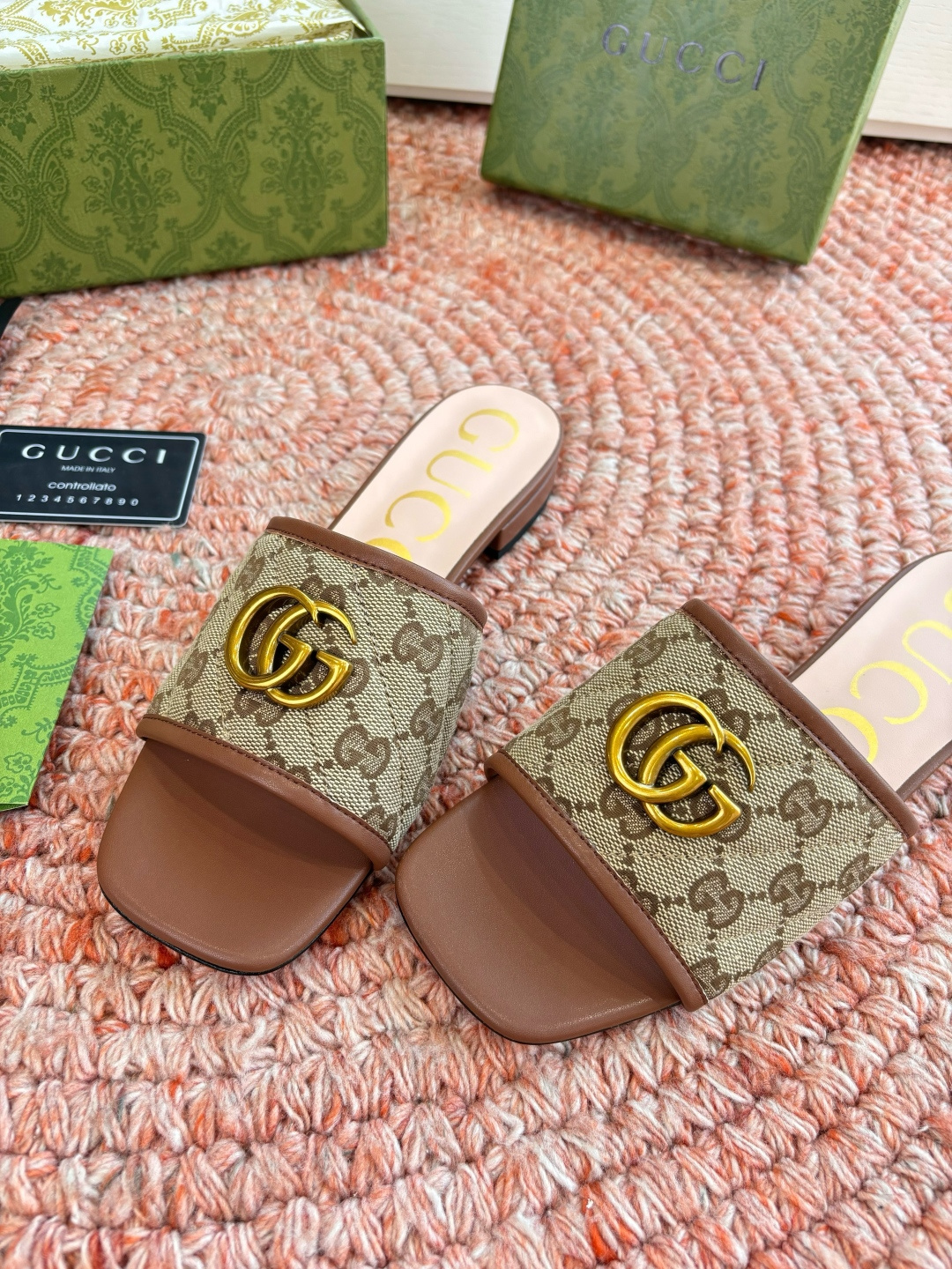 🌾G678所见即所得代购级别顶级版本 GUCCI古驰女士厚底拖鞋包头穆勒鞋拖鞋火爆全网100周年秀场大爆