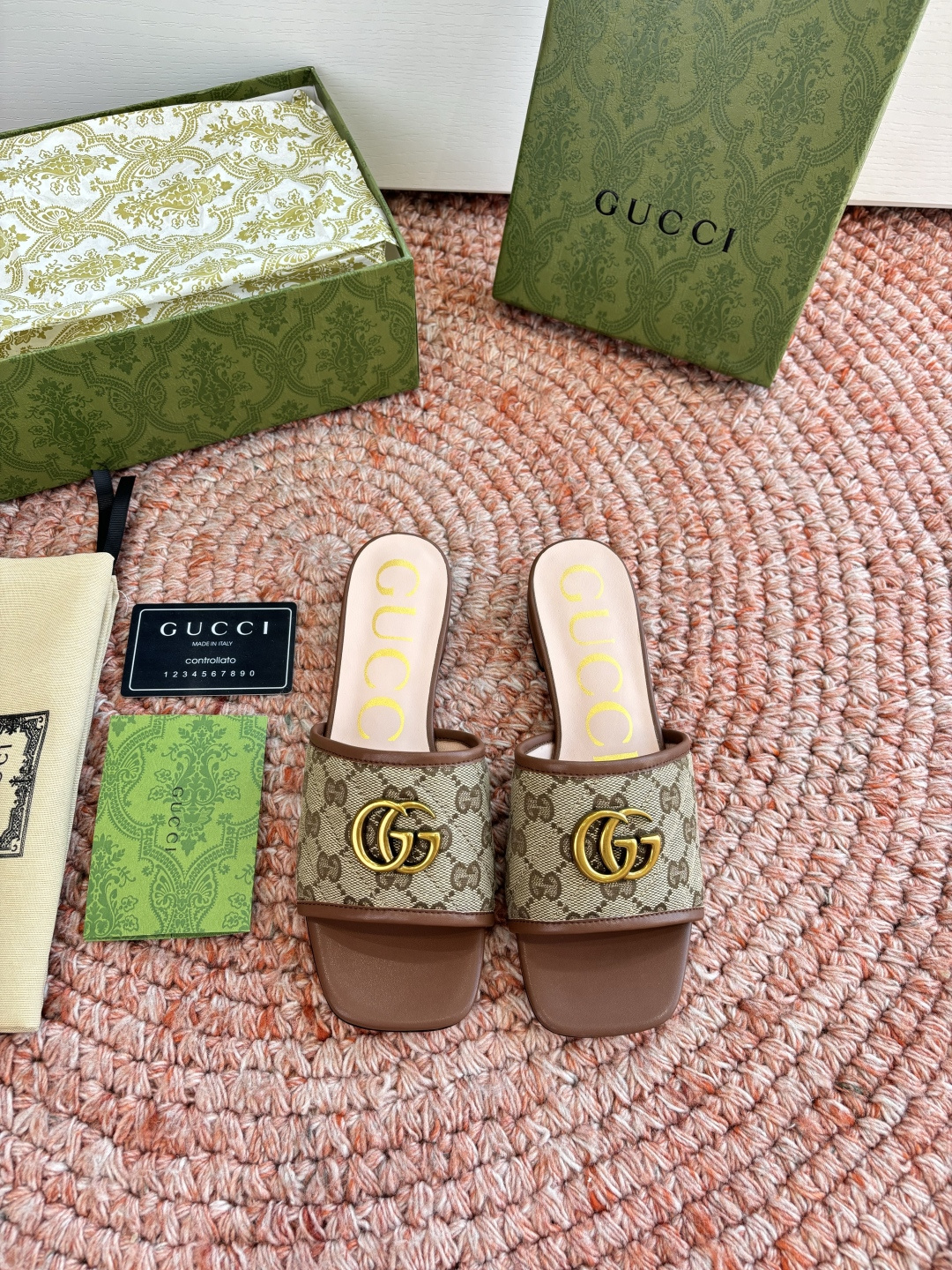 🌾G678所见即所得代购级别顶级版本 GUCCI古驰女士厚底拖鞋包头穆勒鞋拖鞋火爆全网100周年秀场大爆