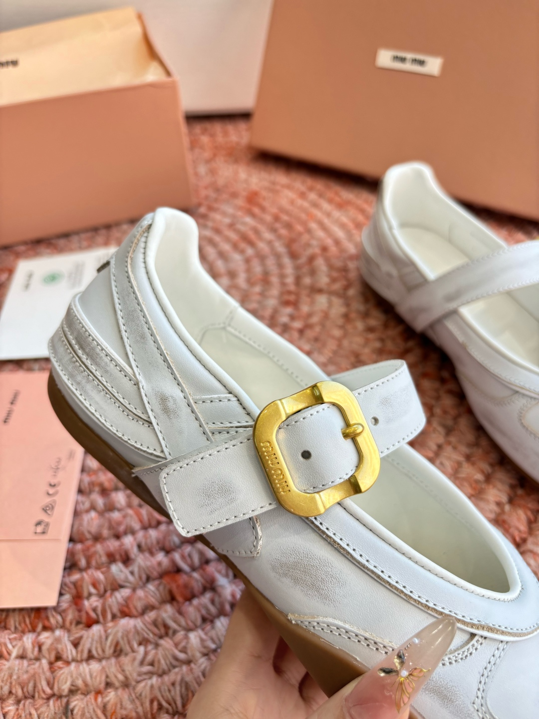 🌾G261所见即所得顶级品质Miu Mi* deck shoes 麂皮玛丽珍小皮鞋乐福鞋miumiu家新