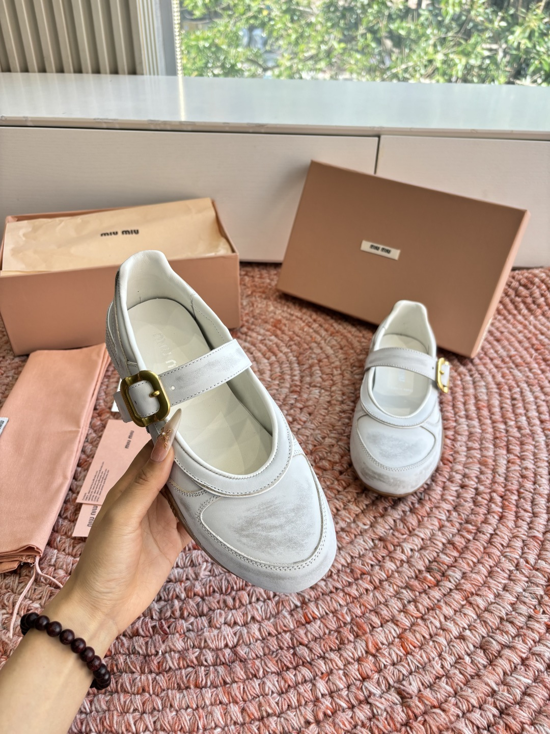 🌾G261所见即所得顶级品质Miu Mi* deck shoes 麂皮玛丽珍小皮鞋乐福鞋miumiu家新