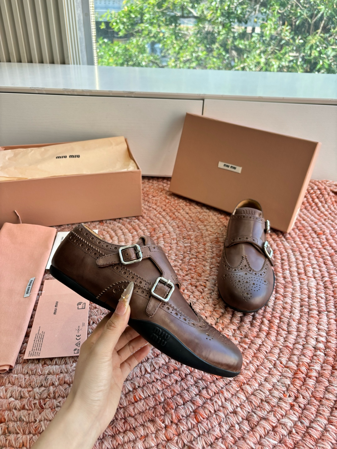 🌾G261所见即所得顶级品质Miu Mi* deck shoes 麂皮玛丽珍小皮鞋乐福鞋miumiu家新