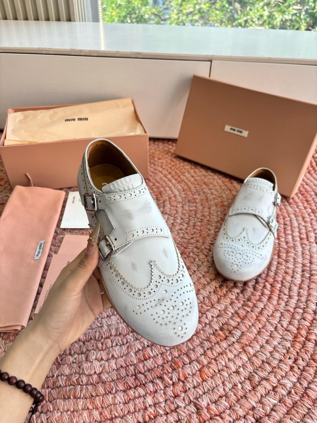 🌾G261所见即所得顶级品质Miu Mi* deck shoes 麂皮玛丽珍小皮鞋乐福鞋miumiu家新