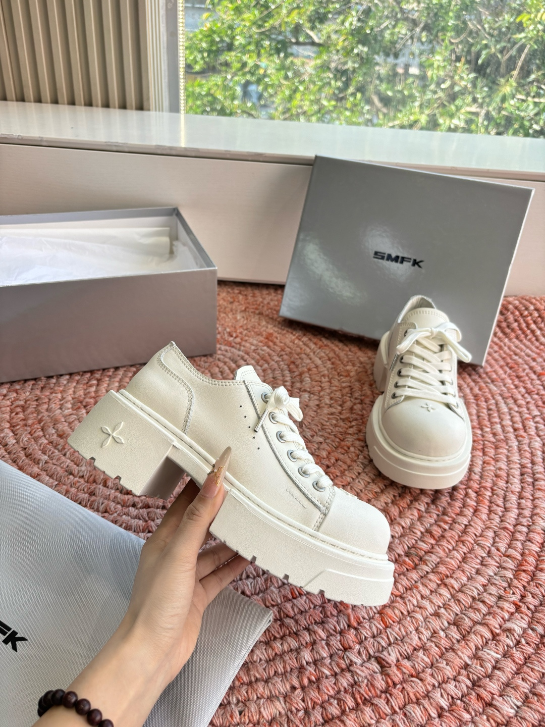 🌾所见即所得G029顶级版SMFK十字2026早春新款厚底运动鞋👟专柜断货王，一眼心动💓质感拉满，上脚无